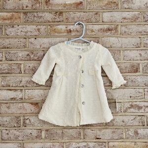 NWT 3-6 Months Baby Girl Ivory Fancy Coat